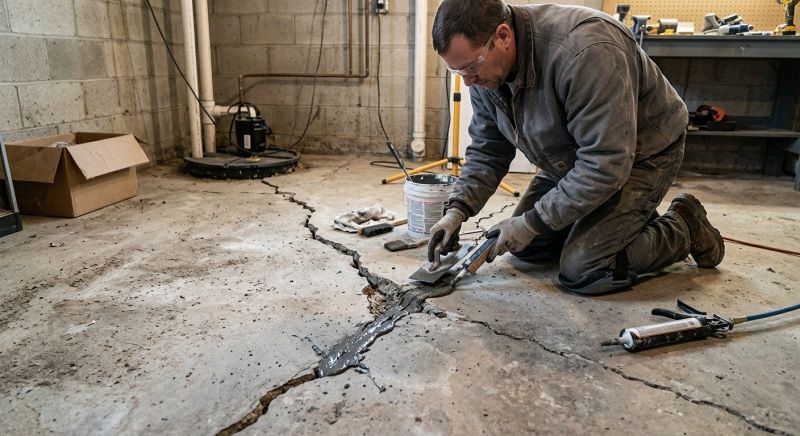Cracked Basement Floor Repair in Jonesboro, GA