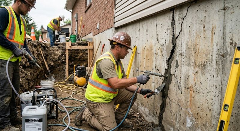 Cracked Foundation Repair in Union City, GA