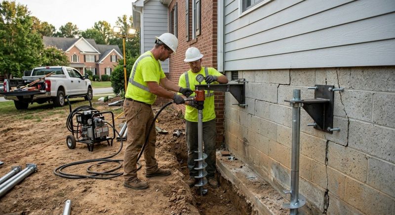 Helical Piers Installation in Jonesboro, GA