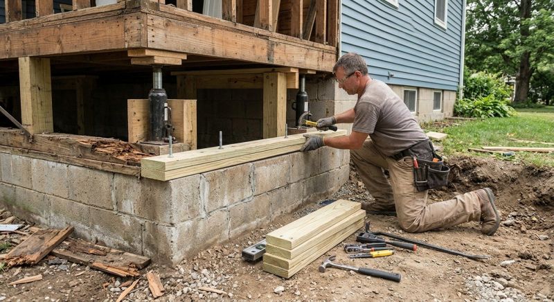 Sinking Foundation Repair in Tyrone, GA